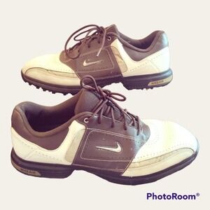 Nike Air Tour saddle golf shoes brown and white men size 10